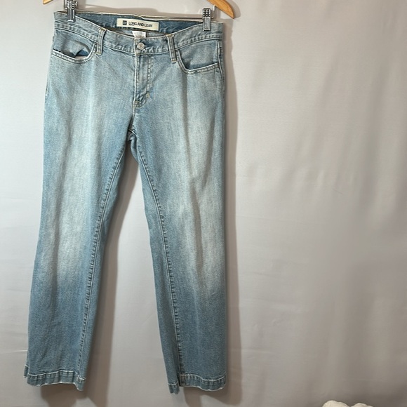 Gap Long And Lean Stretch Womens Size 6 Blue Straight Leg Jeans Pants - Picture 10 of 11